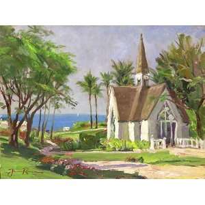  Thomas Kinkade   Wailea Chapel SN Canvas