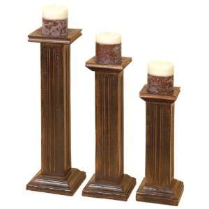 Piece Wooden Candle Holder   Factory Direct Accessories 