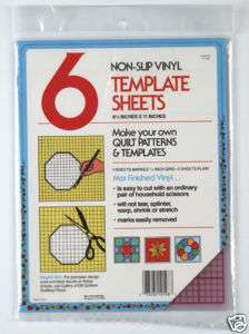 Quilting Template Plastic Sheets by Collins W 198  