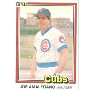  1981 Donruss # 522 Joe Amalfitano Chicago Cubs Baseball 