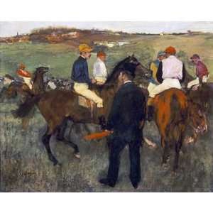  Racehorses (Leaving The Weighing) by Edgar Degas 22.00X17 