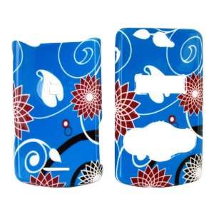  For Sony Ericsson W518a Hard Case Cover Floral Blue 