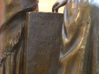 Charity Patient Bronze Statue John Rogers Group physician pediatrician 