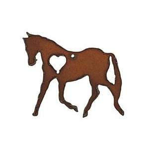 The Lipstick Ranch Rusted Iron Heart Horse 52x50mm Charms 