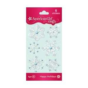  American Girl Puffy Stickers Snowflake; 6 Items/Order 