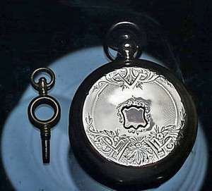   18K Yellow Gold Hunter Pocket Watch Cleaned Adjusted+Key FS  