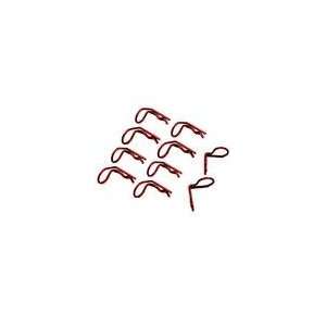    Red 1/16th 1/18th Mini Bent body clips set of 10 Toys & Games