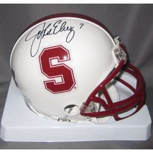  Autographed John Elway Mini Helmet   Stanford Cardinals 