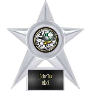  Soccer Stellar Ice 7 Trophy CLEAR STAR/BLACK TEK PLATE 