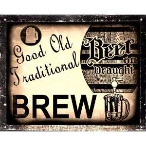 Tap Beer sign vintage antique style retro bar tavern pub mancave Wall 