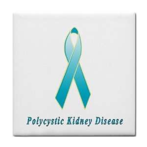  Polycystic Kidney Disease Awareness Ribbon Tile Trivet 
