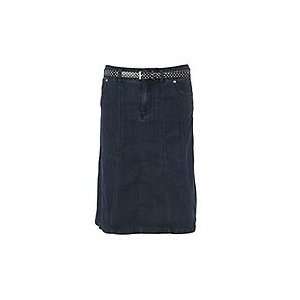  Blue denim belted skirt 