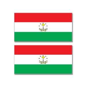  Tajikistan Country Flag   Sheet of 2   Window Bumper 
