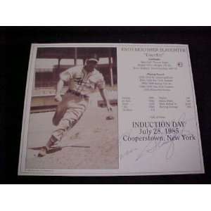 Enos Salughter Hand Signed Autographed St Louis Cardinals Hall of fame 