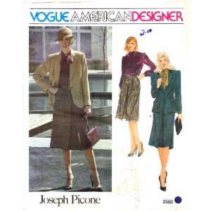  Vogue 2550 Vintage Sewing Pattern Joseph Picone Jacket 