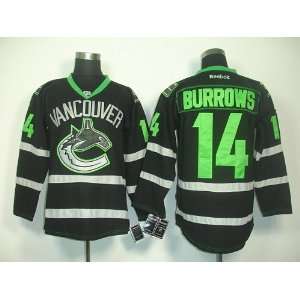  Burrows #14 NHL Vancouver Canucks Black Hockey Jersey Sz48 