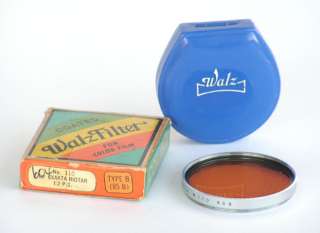 Vintage Walz 49mm 85B Filter Box Marked for Biotar  