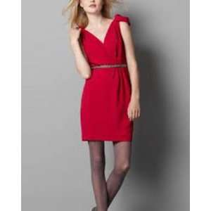   Loft shoulder detail sheath dress in RED. Size 10 