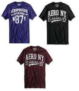 Lot 3 Aeropostale Logo Mens T Shirts Shirts Large Tees Clothes New 