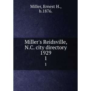   city directory 1929. 1 Ernest H., b.1876. Miller  Books