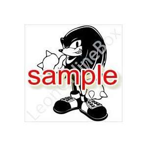  KNUCKLES THE ECHIDNA VICTORY WHITE VINYL DECAL STICKER 