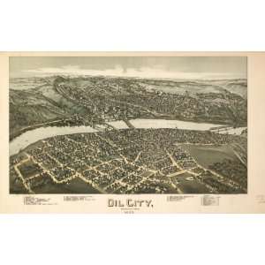  1896 map of Oil City, Pennsylvania