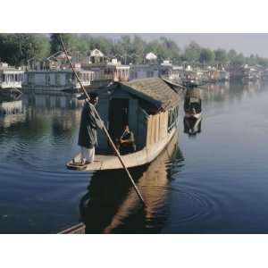 Houseboats on the Lake at Srinagar, Kashmir, Jammu and Kashmir State 