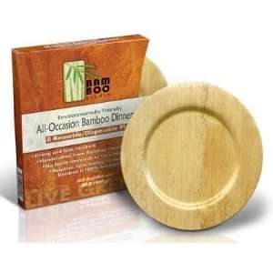   Studio All Occasion Round Bamboo Plates 5   8 pack