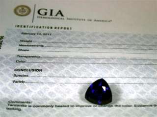 NATURAL 39.56ct Loose Trillion TANZANITE REDUCED TO SELL BELOW COST 