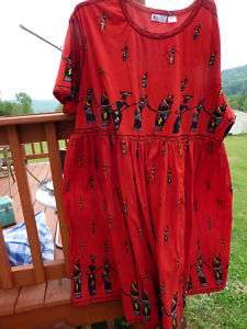 RED African dress size 3X  