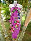 Sarong Purple Red Hbsc Cruise Luau Cover up Wrap Dress  
