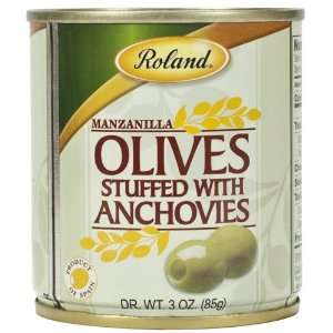 Anchovy Stuffed Green Olives   1 container, 3 oz  Grocery 