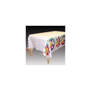  Woodstock Tie Dye Plastic Table Cover Health & Personal 