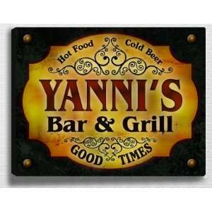  Yannis Bar & Grill 14 x 11 Collectible Stretched 