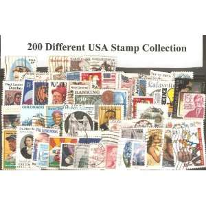 USA Collectible Postage Stamps 200 Different USA Stamp Collection