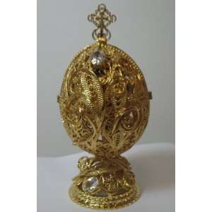  Faberge Gold Tracery Easter Egg Holy Mother 5 (12.7cm 