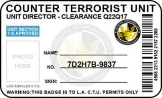 Counter Terrorist Unit 24 Special Agent Badge CIA FBI  