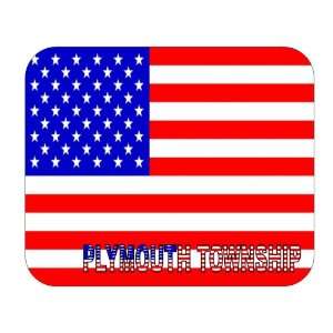   US Flag   Plymouth Township, Michigan (MI) Mouse Pad 