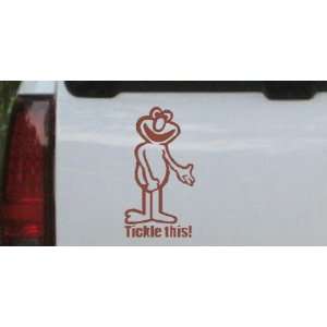  4.6in X 8.5in Brown    Funny Elmo Tickle This Funny Car 