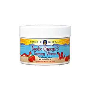   Worms Strawberry   Strawberry Treats with Purified Fish Oil, 30 ct