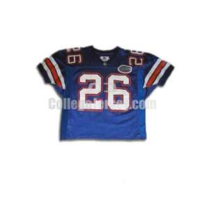  Blue No. 26 Game Used Florida Starter Football Jersey 