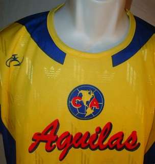 Club America CA Yellow Top Futbol Soccer Shirt Youth L  