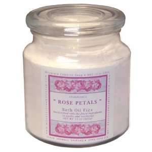  Rose Petals Fragrance Bath Oil Fizz   15 oz Apothecary Jar 