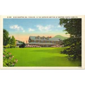  1940s Vintage Postcard High Hampton Inn   Cashiers North 