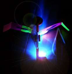 LED Glow Helicopter Flying Spin Slingshot Glider Toy  