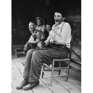  Soldier John Salling in Chair on Front Porch with friends in Scott 