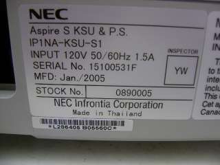 NEC ASPIRE S IP1NA KSU S1 TELEPHONE SYSTEM VOICEMAIL  