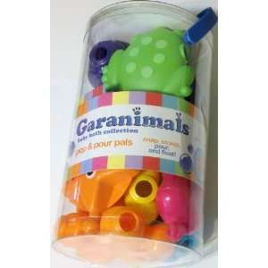  Garanimal Baby Bath Collection, Pop & Pour Pals Toys 