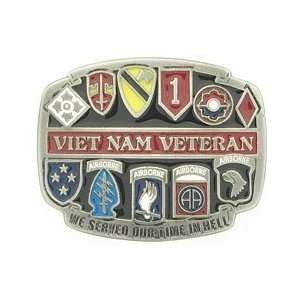  Pewter Vietnam Veteran Belt Buckle 