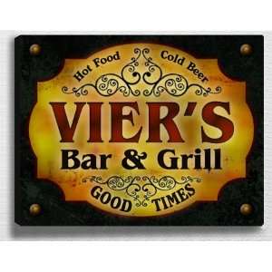  Viers Bar & Grill 14 x 11 Collectible Stretched 